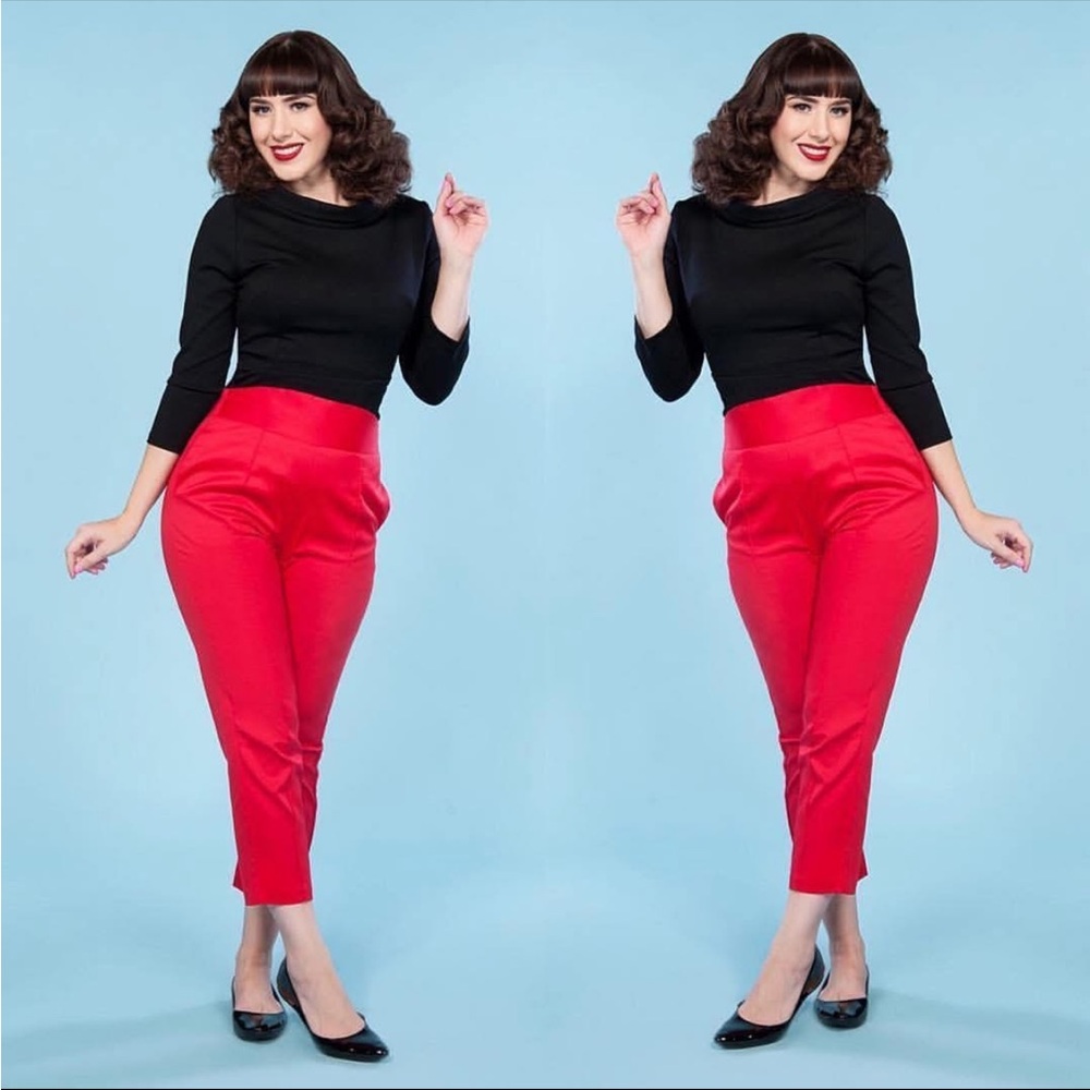 Red capris PinupGirlClothing